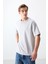 Taş Pamuklu Kalın Yumuşak Dokulu Oversize Fit Basic Erkek T-Shirt - 88377 4