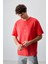 Fiesta %100 Pamuk Kalın Yumuşak Dokulu Oversize Fit Baskılı Erkek T-Shirt - 88355 1