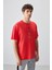 Fiesta %100 Pamuk Kalın Yumuşak Dokulu Oversize Fit Baskılı Erkek T-Shirt - 88355 4