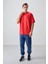 Fiesta %100 Pamuk Kalın Yumuşak Dokulu Oversize Fit Baskılı Erkek T-Shirt - 88358 4