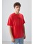 Fiesta %100 Pamuk Kalın Yumuşak Dokulu Oversize Fit Baskılı Erkek T-Shirt - 88361 4