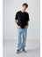 Siyah %100 Pamuk Kalın Yumuşak Dokulu Oversize Fit Baskılı Erkek T-Shirt - 88357 2