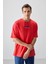 Fiesta %100 Pamuk Kalın Yumuşak Dokulu Oversize Fit Baskılı Erkek T-Shirt - 88359 4