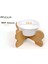 Seramik Kaseli Ahşap Ayaklı Tekli Kedi-Köpek Mama/Su Kabı Stantı.400 ml. 1