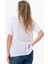 Kısa Kol Şile Bezi Gökkuşağı Nakış Detaylı Yazlık Bluz Beyaz Byz 2