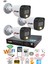 3 Kameralı 1080P 2Mp Görüntü Gece Renkli Full Hd Ultra Led Gece Renkli Güvenlik Kamerası Seti 500GB 1