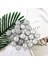 24 Adet Şık Noel Baubles Ağacı Düz Glitter Xmas Süs Topu Dekorasyon Gümüş, (Yurt Dışından) 3
