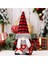 Noel Süslemeleri Noel Şapkası Heykelcik Kırmızı ve Siyah Alfabe Ayakta Gnome Erkek (Yurt Dışından) 2