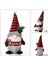 Noel Süslemeleri Noel Şapkası Heykelcik Kırmızı ve Siyah Alfabe Ayakta Gnome Erkek (Yurt Dışından) 5