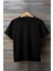 Atatürk Desenli Dijital Imzalı Siyah Basic T-Shirt 1