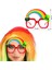 Gökkuşağı Şeklinde Rainbow Parti Gözlüğü Camsız 15X12 cm 1 Adet Hawai Retro 1