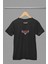 Şimşek Mcqueen Cars Ön Arka Baskılı Unisex Siyah T-Shirt 3