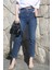 Koyu Mavi Slim Fit Kadın Mom Jean MG1738 1