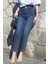 Koyu Mavi Slim Fit Kadın Mom Jean MG1738 3