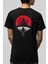 Itachi Uchiha Logo Ön-Arka Baskılı Siyah Tişört 1