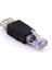 Kristal Kafa RJ45 Erkek USB 2.0 Af A Dişi Adaptör Konnektörü Dizüstü Lan Ağ Kablosu Ethernet Dönüştürücü Adpater (Yurt Dışından) 2