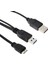 1 Adet Çift A'dan Mikro B'ye USB 3.0 Y Kablo Hareket Sabit Disk Kablosu USB Sata Kablosu USB Yükseltici Kart RJ45 Konektörü Dvi-D VGA Çift Psu (Yurt Dışından) 1