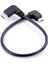 Sol Açı 90 Derece Mikro USB - Tip-C Kablo Dönüştürücü Otg Adaptör Veri Kablosu 25CM Kablo Siyah (Yurt Dışından) 2