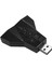 Sanal 7.1 Kanal Ses Ses Kartı Adaptörü Dizüstü Pc Mikrofon 3.5mm Inters USB Mikrofon Hoparlör Adaptörü Basit Kullanım (Yurt Dışından) 3