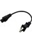 Pin Jp Abd Tak 2 Kutuplu Iec 60320 C5 3 Prong Ac Güç Kablosu Kısa Dizüstü Taşınabilir Kablo 20 cm (Yurt Dışından) 1