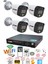 4 Kameralı 1080P 2Mp Görüntü Gece Renkli Full Hd Ultra Led Gece Renkli Güvenlik Kamerası Seti 320GB 2