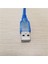 30 cm USB 2.0 Tip A Erkek - B Erkek (Am - Bm) Adaptör Dönüştürücü Kısa Veri Kablosu Kablosu Yazıcı Için Mavi (Yurt Dışından) 1