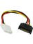 15 Pin Sata Erkek - 4 Pin Molex Dişi Ide HDD Güç Sabit Sürücü Kablosu (Yurt Dışından) 1