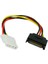 15 Pin Sata Erkek - 4 Pin Molex Dişi Ide HDD Güç Sabit Sürücü Kablosu (Yurt Dışından) 2