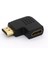 HDMI Erkek Dişi Adaptör Dönüştürücü 90 Derece Açı Sağa / Sola Dönüş HDMI Konektörü Destek Çözünürlükleri 1080P (Yurt Dışından) 4