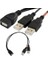 USB 2.0 A Dişi Fiş - 2 Çift USB A Erkek Jakı Y Ayırıcı Hub Adaptör Kablosu (Yurt Dışından) 2