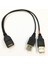 USB 2.0 A Dişi Fiş - 2 Çift USB A Erkek Jakı Y Ayırıcı Hub Adaptör Kablosu (Yurt Dışından) 5