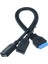 Anakart USB 3.0 20PIN Erkek Çift USB 3.0 Dişi Kablo Pc Bilgisayar Kasası 2 Port Usb3.0 Anakart 20PIN Başlık Adaptörü (Yurt Dışından) 2