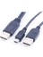 Usb2.0 USB 2.0 Çift A Tipi 2A Erkek - Mini 5 Pin Erkek Y Kablosu 0.7m 70CM 2ft 2.5 Için (Yurt Dışından) 1