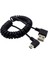 Mini USB 5 Pin Erkek 90 Derece Sağ Açılı USB 2.0 Erkek Dik Açılı Yay Geri Çekilebilir Kablo Senkronizasyon Veri Şarjı 1 M (Yurt Dışından) 1