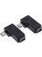 2 Adet 90 Derece Mini USB Dişi Mikro USB Erkek Adaptör Konnektörleri Mini USB Dişi Sağ 90 Derece Mikro USB Erkek Adaptör (Yurt Dışından) 5