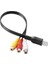 1 Adet USB Erkek Fiş 3 Rca Dişi Adaptör Ses Dönüştürücü Video Av A/v Kablosu USB Rca Kablosu Hdtv Tv Televizyon Tel Kablosu (Yurt Dışından) 1