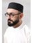 Siyah Kapitone Elif Vav Nakışlı Kalıp Namaz Takkesi 3