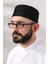 Siyah Petek Kareli Kadife Kalıp Namaz Takkesi 1