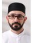 Siyah Petek Kareli Kadife Kalıp Namaz Takkesi 3
