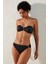 Mia Straplez Parlak Siyah Bikini Üstü 4