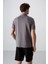 Koyu Gri Pamuklu Kalın Yumuşak Dokulu Standart Fit Basic Polo Yaka Erkek T-Shirt - 88351 5