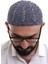 Lacivert Gri Kışlık Çift Renk Kadife Namaz Takkesi 5