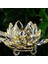 Mavi Kristal Çiçek Süsleri Kristal Lotus Iç Dekorasyon Kristal Cam Lotus Süsleri (Küçük) (Yurt Dışından) 2