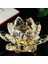 Mavi Kristal Çiçek Süsleri Kristal Lotus Iç Dekorasyon Kristal Cam Lotus Süsleri (Küçük) (Yurt Dışından) 3