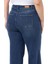Büyük Beden Yüksek Bel Geniş Paça Mavi Denim Pantolon 4