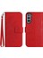 Samsung Galaxy S21 Artı Kısa Kayış Kabartmalı Ayçiçeği Flip Telefon (Yurt Dışından) 1