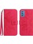 Samsung Galaxy M52 Kısa Kayış Kabartmalı Ayçiçeği Lüks Pu ile (Yurt Dışından) 1