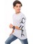 Angelos Girls Erkek Çocuk Kol Yazı Baskılı T-Shirt 9-14 Yaş LX7067 2