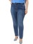 Büyük Beden Yüksek Bel Dar Paça Mavi Denim Pantolon 5