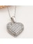 Gümüş Bombeli Kalp Kadın Kolye 1